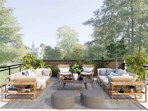 SAFAVIEH Abstract Collection Area Rug - 8' x 10', Ivory & Charcoal, Handmade Wool, Ideal for High Traffic Areas in Living Room, Bedroom (ABT340H) in Scandinavian Modern Patio