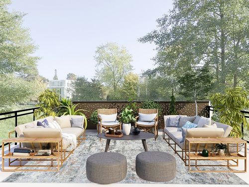 Miukiki 8x10 Area Rugs for Living Room,Anti-Slip Backing Washable Rug,Stain Resistant Modern Abstract Large Area Rug,Ultra-Thin Room Decor Rugs (Orange/Grey,8'x10') in Scandinavian Modern Patio