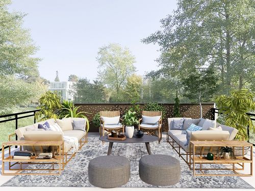 Syalife Washable Rug Vintage Area Rugs, 8'x 10' Living Room Rug with Non Slip Backing, Ultra-Thin Medallion Distressed Non-Shedding Boho Rug, Vintage Floor Mat Indoor Rug (FG10-Grey, 8'x 10') in Scandinavian Modern Patio