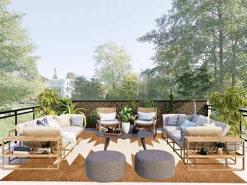 Eyely HSW110A-8 Machine Washable Chayton Minimalist Geometric Indoor Area Rug Southwestern;Bohemian;Modern;Casual, Bedroom, Kitchen, Living Room, Easy-Cleaning, Non-Shedding, 8 X 10, Rust/Cream in Scandinavian Modern Patio