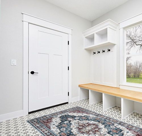 Washable Rug Living Room Rugs: 5x7 Area Rug Large Boho Medallion Distressed Carpets Indoor Soft Floor Anti Slip Carpet for Under Dining Table Bedroom Farmhouse Home Office - Red/Blue in White Modern Entryway