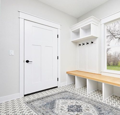 befbee 5x7 Area Rugs for Living Room,Stain Resistant Washable Rug,Non-Slip Backing Rugs for Bedroom,Kitchen,Printed Vintage Home Decor Rug (Grey/Beige, 5'x7') in White Modern Entryway