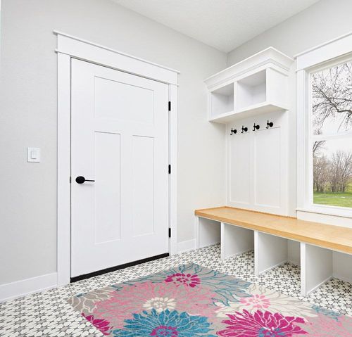 Nourison Passion Grey 5'3" x 7'3" Area-Rug, Floral, Farmhouse, Easy-Cleaning, Non Shedding, Bed Room, Living Room, Dining Room, Kitchen, (5' x 7') in White Modern Entryway