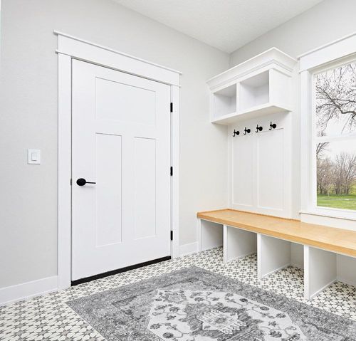 Area Rug Living Room Rugs: 5x7 Large Machine Washable Boho Carpet Vintage Medallion Floral Indoor Non Slip Decor Carpets for Under Dining Table Bedroom Farmhouse Nursery Home Office Grey in White Modern Entryway