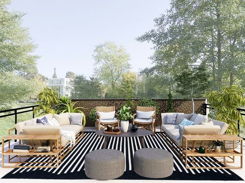 SAFAVIEH Montauk Collection Area Rug - 8' x 10', Black & Ivory, Handmade Flat Weave Boho Farmhouse Cotton Modern Stripe, Ideal for High Traffic Areas in Living Room, Bedroom (MTK313Z) in Scandinavian Modern Patio