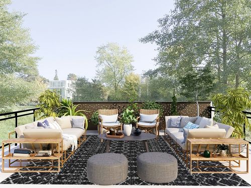 JONATHAN Y MOH101D-8 Moroccan Hype Boho Vintage Diamond Indoor Area-Rug Bohemian Easy-Cleaning Bedroom Kitchen Living Room Non Shedding, 8 X 10, Black/Ivory in Scandinavian Modern Patio