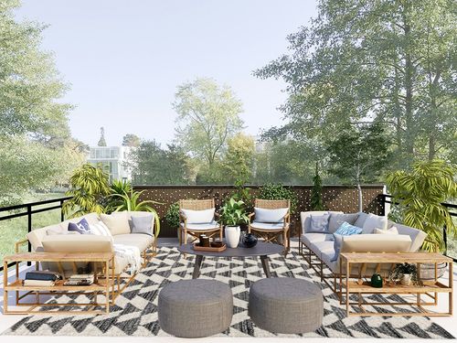 JONATHAN Y MOH206A-8 Aisha Moroccan Triangle Geometric Indoor Farmhouse Area-Rug Bohemian Minimalistic Easy-Cleaning Bedroom Kitchen Living Room Non Shedding, 8 X 10, Cream,Black in Scandinavian Modern Patio