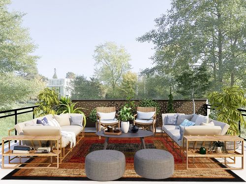 Home Dynamix Royalty Vega Contemporary Geometric Area Rug, Black/Brown, 7'8"x10'4" in Scandinavian Modern Patio