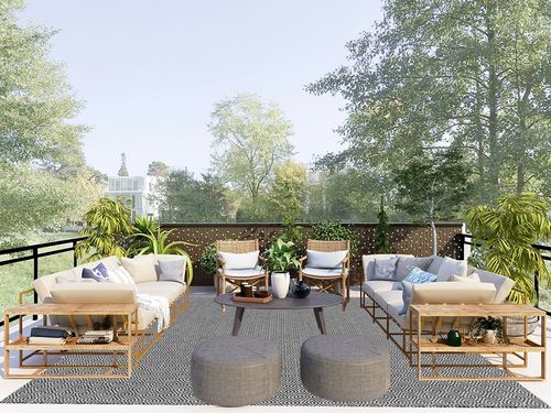 nuLOOM Lorretta Geometric Cotton Area Rug, 8x10, Black in Scandinavian Modern Patio