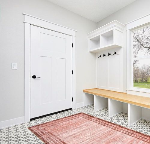 Lahome Modern Abstract Area Rug, Washable 5x7 Bedroom Area Rugs Girls for Living Room Dining Room Soft Stain Resisitant Minimalist Bordered Solid Large Entryway Floor Carpet, Pink in White Modern Entryway