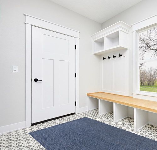Beverly Rug Indoor Outdoor Rug 5x7, Washable Outside Carpet for Patio, Deck, Porch, Solid Modern Area Rug, Water Resistant, Azure Blue in White Modern Entryway
