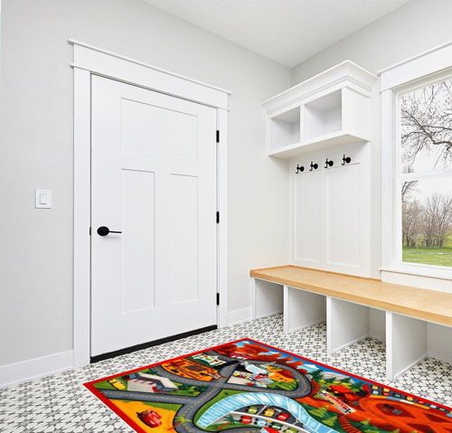 Gertmenian Kids Playroom & Game Room Carpet | Disney Pixar Cars 3 Childrens Rug | Kids Novelty Home Decor, Perfect Area Carpet for Boys & Girls Playroom, Bedroom | 54x78 Large, Red in White Modern Entryway
