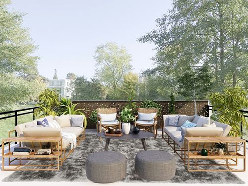 SAFAVIEH Ocean Shag Collection Area Rug - 8' x 10', Silver, Handmade Solid, 2.4-inch Thick Ideal for High Traffic Areas in Living Room, Bedroom (OCG101G) in Scandinavian Modern Patio