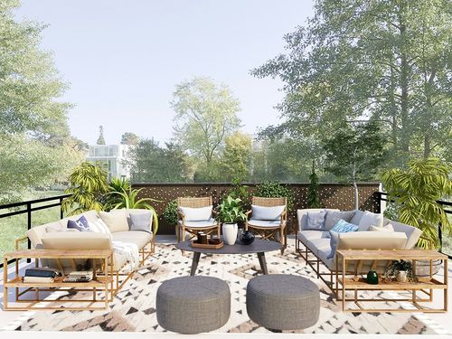 SAFAVIEH Moroccan Tassel Shag Collection Area Rug - 8' x 10', Ivory & Brown, Boho Design, Non-Shedding & Easy Care, 2-inch Thick Ideal for High Traffic Areas in Living Room, Bedroom (MTS688A) in Scandinavian Modern Patio