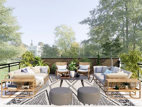 nuLOOM Cassia Moroccan Diamond Shaggy Tassel Area Rug, 8x10, Off-white in Scandinavian Modern Patio