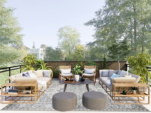 8x10 Area Rugs for Living Room Washable Stain Resistant No Crease Non Skid Rubber Backing - Bedroom & Dining Room - Large Floor Vintage Carpet Cushioned Softness Family & Pet Friendly in Scandinavian Modern Patio