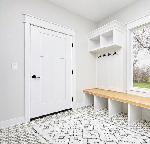 Soalmost 5x7 Area Rugs for Living Room, Washable Rug for Bedroom, Non-Slip Backing Geometric Modern Home Office Decor, Farmhouse Neutral Area Rug (White/Geometry,5'x7') in White Modern Entryway