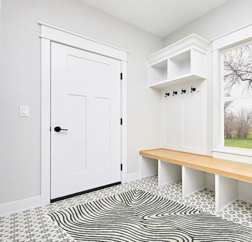 LUXE WEAVERS Le Monde Collection 8505 Anthracite 5x7 Geometric Marble Swirl Area Rug in White Modern Entryway