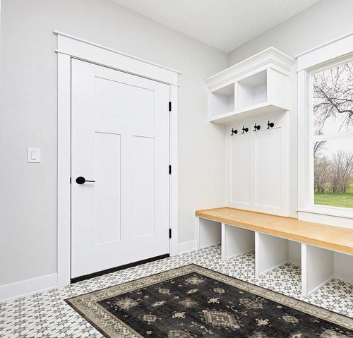 RUGGABLE – Verena Dark Wood – Machine Washable Area Rug – Pet & Child Friendly – Stain & Water Resistant – Non-Slip – 5'x7' in White Modern Entryway