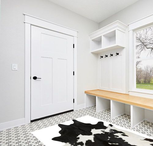 Black and White Cowhide Rug | Natural Cow Skin Cow Hide Leather Area Rug Hair On, 5 ft X 6 ft Premium Black White Shed Free Natural Hide in White Modern Entryway