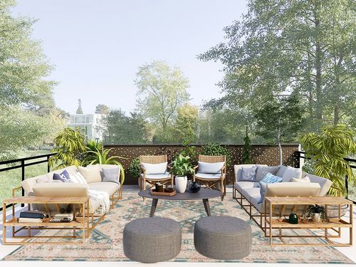 Thalia Bohemian Green/Ivory 7'10" x 9'10" Area-Rug, Easy-Cleaning, Non Shedding, Bed Room, Living Room, Dining Room, Kitchen (8x10) in Scandinavian Modern Patio