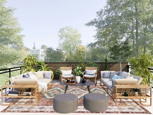 Area Rug Living Room Rugs - 8x10 Large Machine Washable Boho Thin Carpets Vintage Tribal Anti Slip Backing Carpet for Under Dining Table Bedroom Farmhouse Home Office Red in Scandinavian Modern Patio