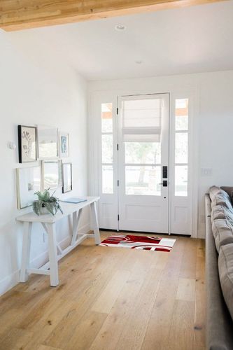Red Rings Area Rugs Indoor Non-Slip Rectangle Rug in White Scandinavian Entryway