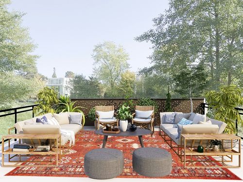 nuLOOM Transitional Tribal Wilma Area Rug, 8x10, Orange in Scandinavian Modern Patio