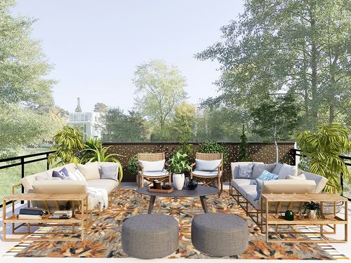 Safavieh Aspen Collection Area Rug - 8' x 10', Grey & Brown, Handmade Floral Tassel Wool, Ideal for High Traffic Areas in Living Room, Bedroom (APN139G) in Scandinavian Modern Patio