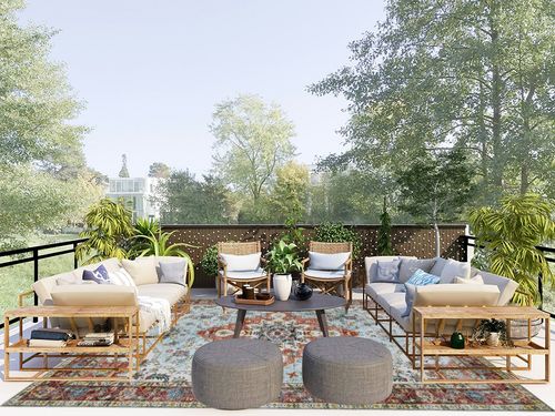 FairOnly 8x10 Area Rugs Machine Washable Rug Boho Floral Rug Non-Slip Persian Vintage Low Pile Rugs for Living Room, Bedroom, Farmhouse, Dining Room, Kids Playroom in Scandinavian Modern Patio