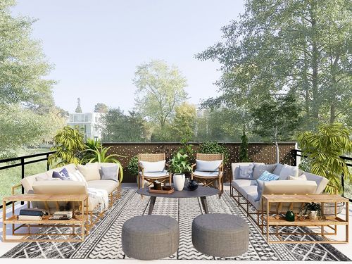 Artistic Weavers Chester Boho Moroccan Area Rug,7'10" x 10'3",Black in Scandinavian Modern Patio