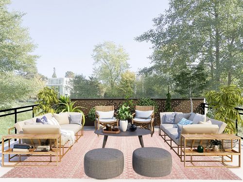 SAFAVIEH Micro-Loop Collection Area Rug - 8' x 10', Pink & Ivory, Handmade Moroccan Boho Tribal Wool, Ideal for High Traffic Areas in Living Room, Bedroom (MLP502U) in Scandinavian Modern Patio