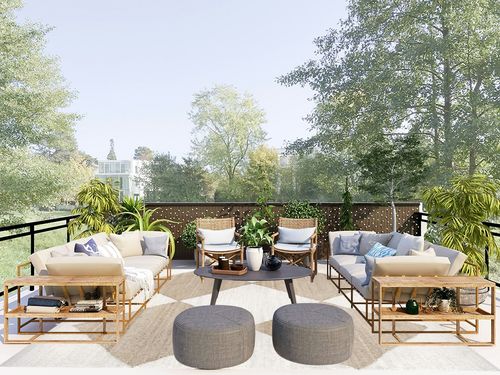 nuLOOM Pandora Diamond Jute Area Rug, 8x10, Ivory in Scandinavian Modern Patio