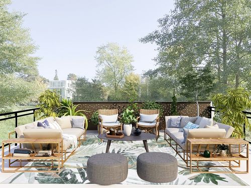 DECOMALL Jasmine Washable Area Rugs 8x10ft, Tropical Plant Non Slip Rug, Soft and Thin Large Carpet for Living Room Bedroom,8x10ft Green/Multi in Scandinavian Modern Patio