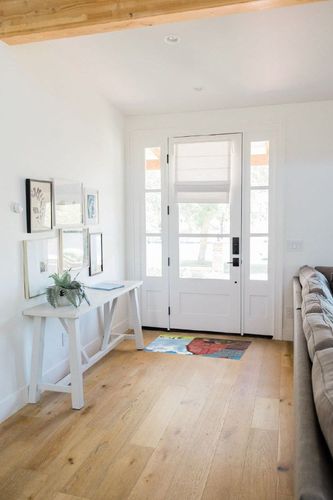 Farm Red Barn with Cows Plush Shag Bath Rugs Black White Animals Soft Fluffy Floor Doormat Carpet,Non-Slip Door Mats for Living Room Bedroom Kitchen Entryway Blue Sky Landscape in White Scandinavian Entryway