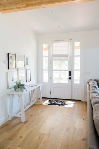 Genuine Mini Cowhide Rug Black and White 24 x 35 inches 90 x 60 cm in White Scandinavian Entryway