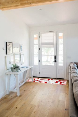 Hallway Runner Rug,Mid Century Geometric Pattern Red Gray White Modern Art Christmas Non Slip Water Absorbent Rug Indoor Entrance Floor Mat Runner for Home Garage Kitchen Laundry 19.7x63in in White Scandinavian Entryway