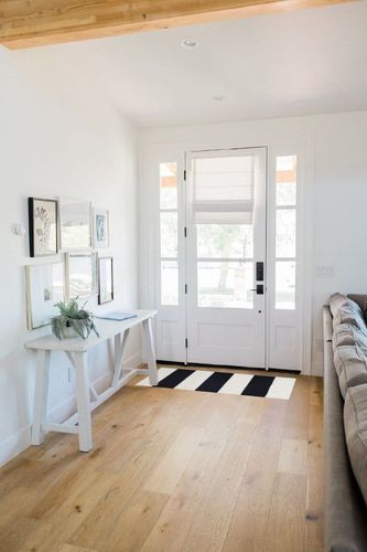 Black and White Striped Rug 28 x 45 Inches Front Door Mat Hand-Woven Cotton Indoor/Outdoor Rug for Layered,Welcome Mat, Porch,Farmhouse,Kitchen,Entry Way in White Scandinavian Entryway