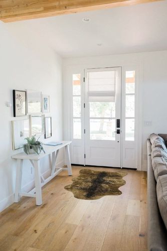 Walk on Me Classic Grizzly Bear Pelt - Faux Fur Rug - New Made in France (3x5 or 5x7) (3x5 (Actual 40" x 55")) in White Scandinavian Entryway