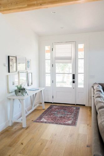 Adiva Rugs Machine Washable Area Rug with Non Slip Backing for Living Room, Bedroom, Bathroom, Kitchen, Printed Persian Vintage Home Decor, Floor Decoration Carpet Mat (Terra, 3' x 5') in White Scandinavian Entryway