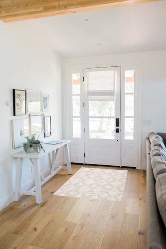 Remington Geometric Handmade Hand-Loomed Ivory/Orange Area Rug Foundstone Rug ... in White Scandinavian Entryway