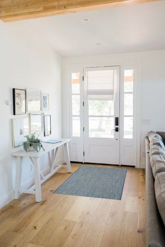 Dirks Blue Indoor / Outdoor Area Rug Highland Dunes Rug Size: Rectangle 2'7" x 5' in White Scandinavian Entryway