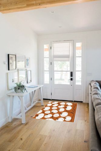 Large Area Rug, Thanksgiving Non-Slip Indoor Accent Area Carpet, Fall White Pumpkin Harvest Orange Fluffy Shaggy Runner Rug for Living Room, Bedroom, Kids Room, 2'7"x 5" in White Scandinavian Entryway