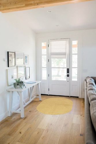 Eyely UES100B-3OV Supersoft Haze Solid Low-Pile Indoor Area Rug Casual;Contemporary;Solid;Traditional, Bedroom, Kitchen, Living Room, Easy-Cleaning, Non-Shedding, 3 X 5 Oval, Mustard in White Scandinavian Entryway