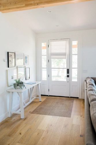 Rugshop Contemporary Distressed Stripe Stain Resistant Flat Weave Eco Friendly Premium Recycled Machine Washable Area Rug 3'3"x5' Beige in White Scandinavian Entryway