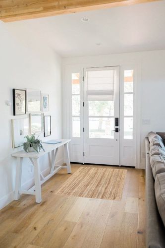 nuLOOM Rigo Hand Woven Farmhouse Jute Area Rug, 3' x 5', Natural in White Scandinavian Entryway