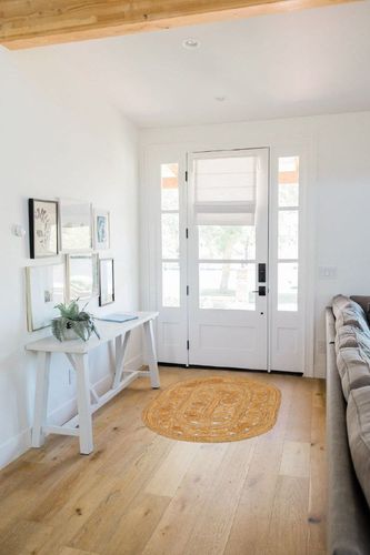 RIANGI Jute Oval Area Rug - 3 X 5 Feet Oval Rugs Affordable Rugs Living Room Brown Area Rug - Reversible Jute Geometric Rug - Dining Room Oval Rug for Under Table Home Décor Gift - 3 X 5 Area Rug in White Scandinavian Entryway