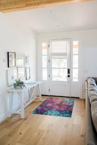 nuLOOM Reva Colorful Abstract Accent Rug, 3x5, Multi in White Scandinavian Entryway