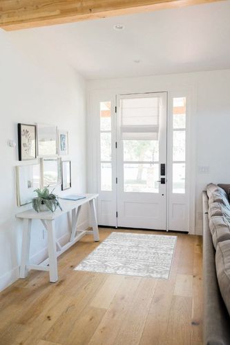 Lahome Farmhouse Moroccan Area Rug, Washable 3x5 Bedroom Rug Non Slip Soft Non-Shedding Entryway Rubber Backing Throw Rugs, Rustic Tribal Grey Entry Playroom Office Decor Floor Carpet in White Scandinavian Entryway