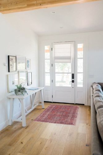 Adiva Rugs Machine Washable Area Rug with Non Slip Backing for Living Room, Bedroom, Bathroom, Kitchen, Printed Vintage Home Decor, Floor Decoration Carpet Mat (RED/Brown, 3' x 5') in White Scandinavian Entryway